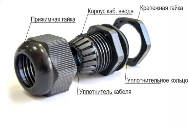 Сальник PG  21 пластик (13-18мм) IP68 серый ГОФРОМАТИК (ЗЭТАРУС)