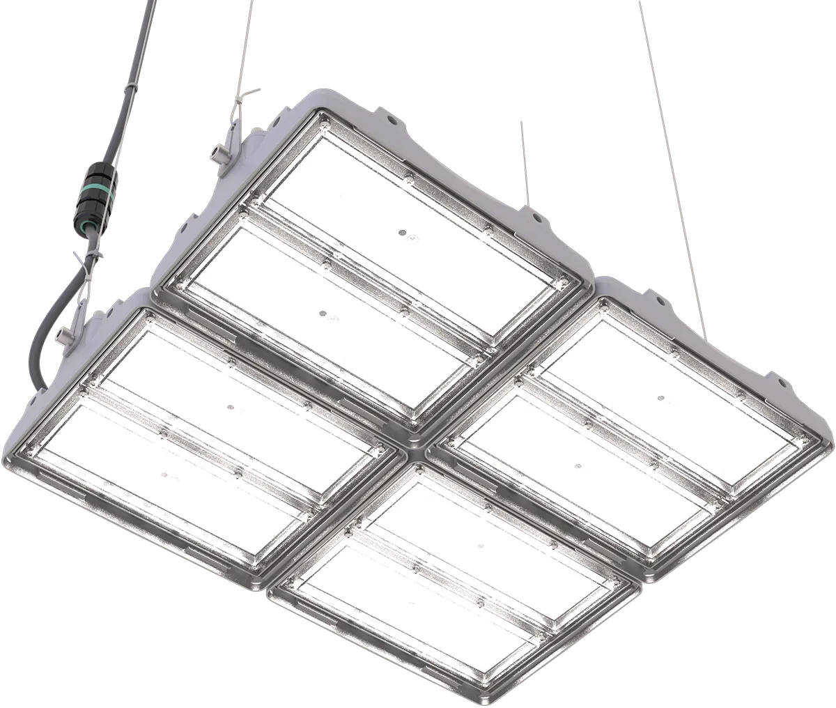 Светильник L-pixel 4/200/К15/750/(R5)/05/MT-KM/I1-D4/220AC IP66 RAL7035 LEDEL PX200-41516-124-182