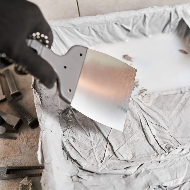 Шпатель 100 мм нержавеющая сталь, пластмассовая ручка REXANT - Фото 2