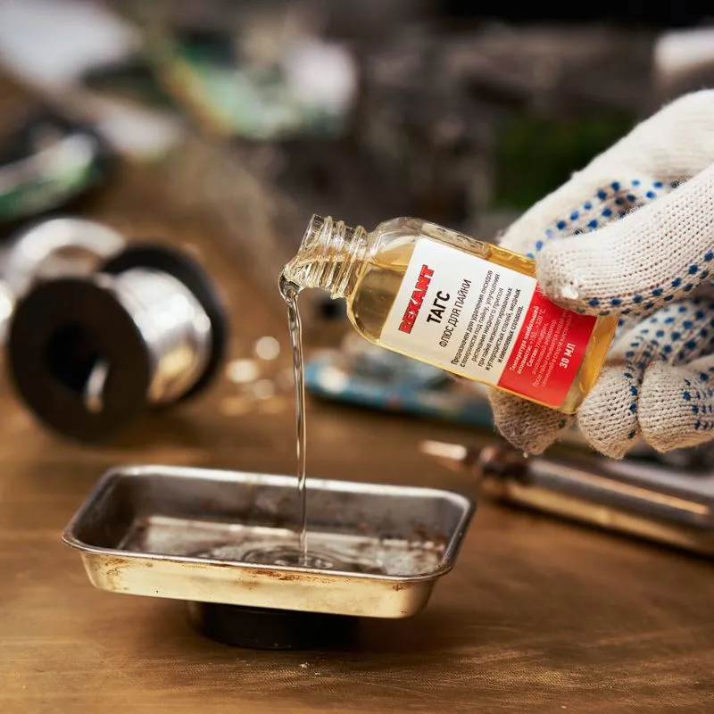 Флюс для пайки, ТАГС, 30мл, флакон REXANT - Фото 4