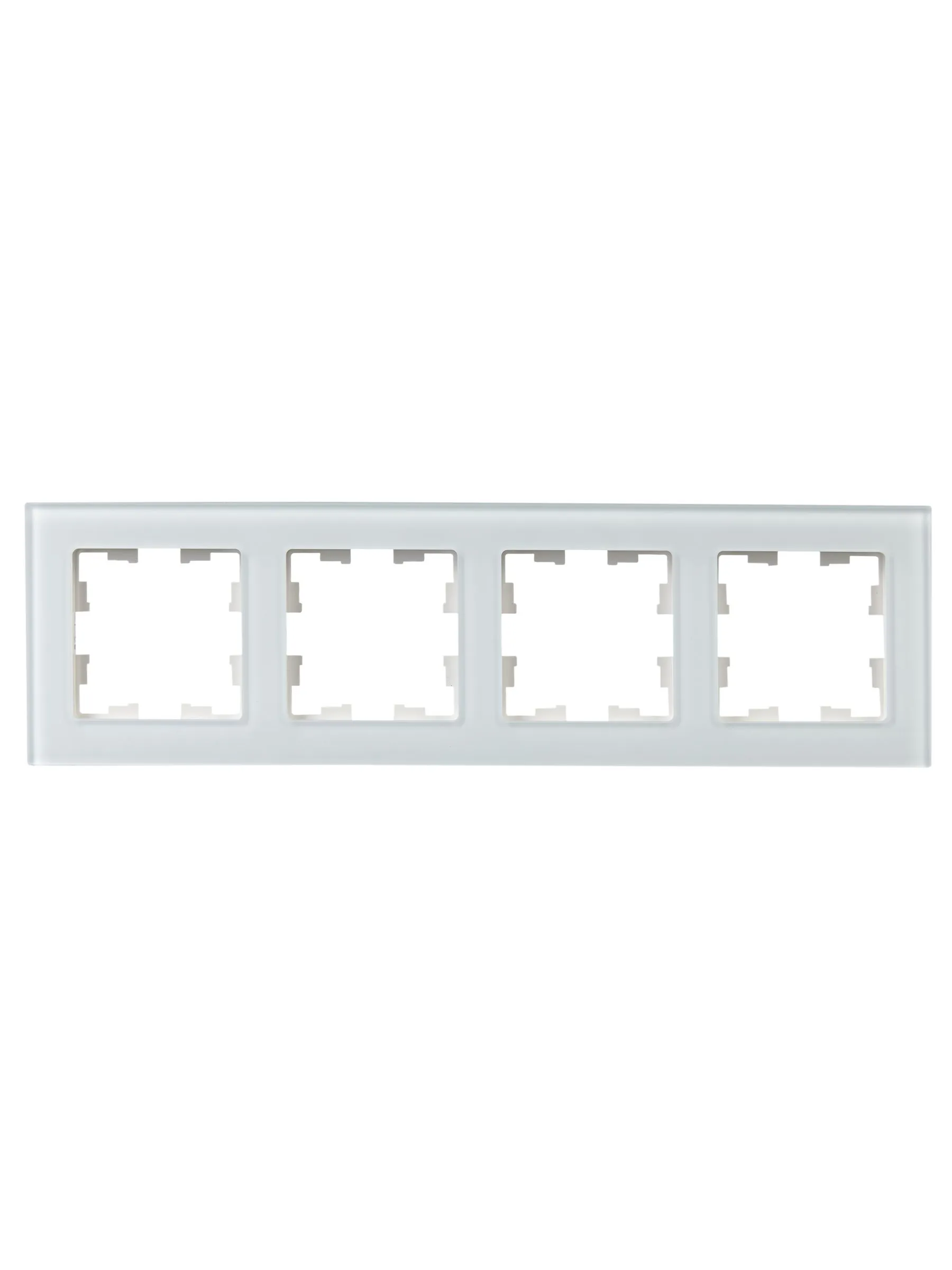 BRITE Рамка 4 -местная РУ-4-2-БрБ стекло белый IEK - Фото 4