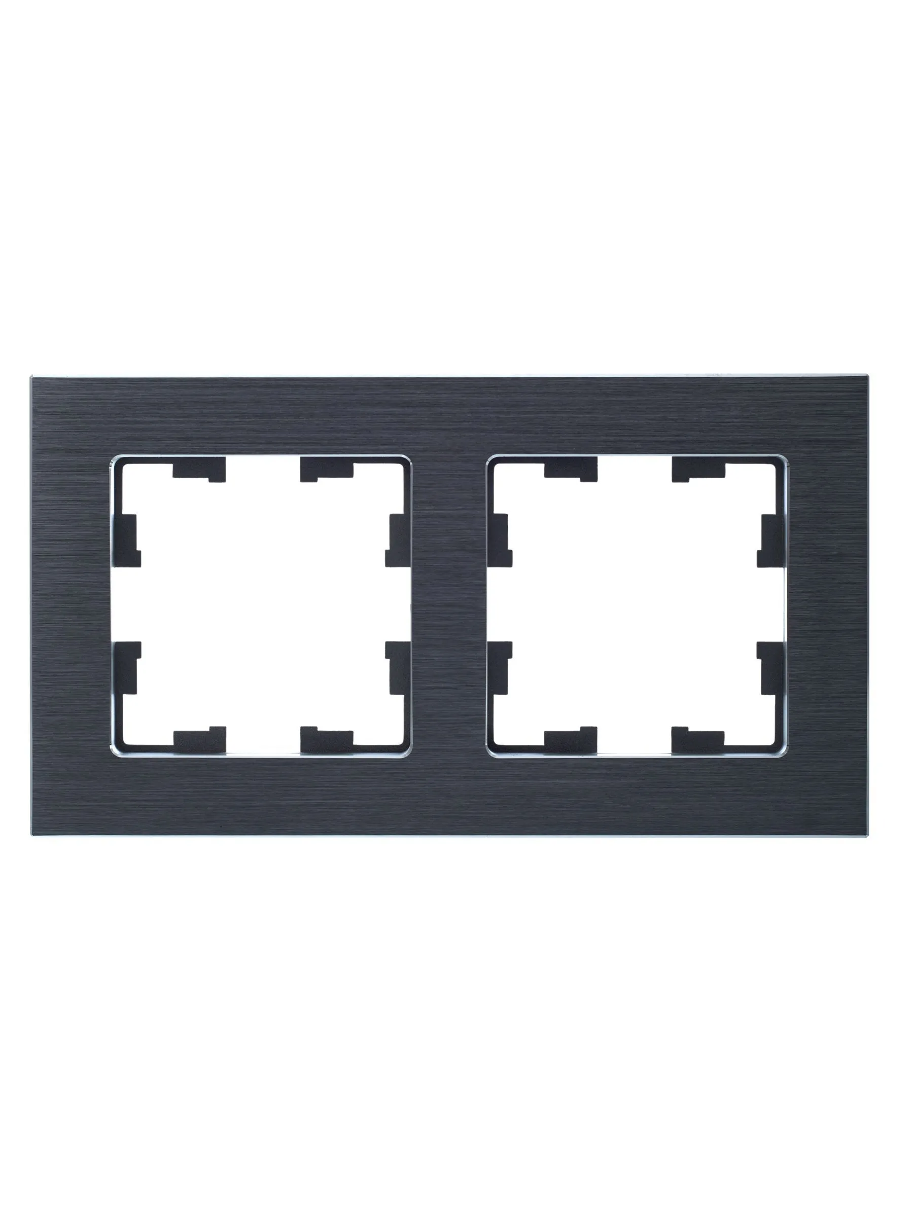 BRITE Рамка 2 -местная РУ-2-1-БрА металл алюминий IEK - Фото 7