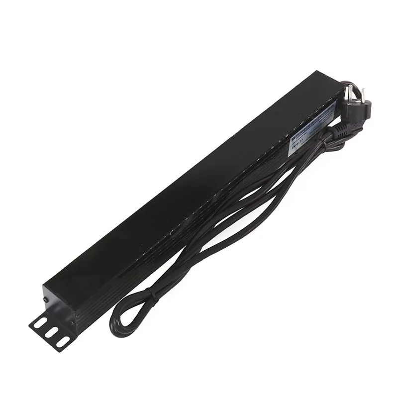 Блок розеток 19", 1U, 16А, 8 розеток, корпус пластик, со шнуром питания - Фото 2