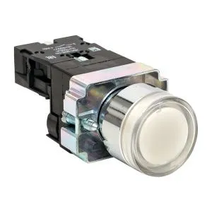 Кнопка BA21 с подсветкой 24В белая NO EKF xb2-bw21-24