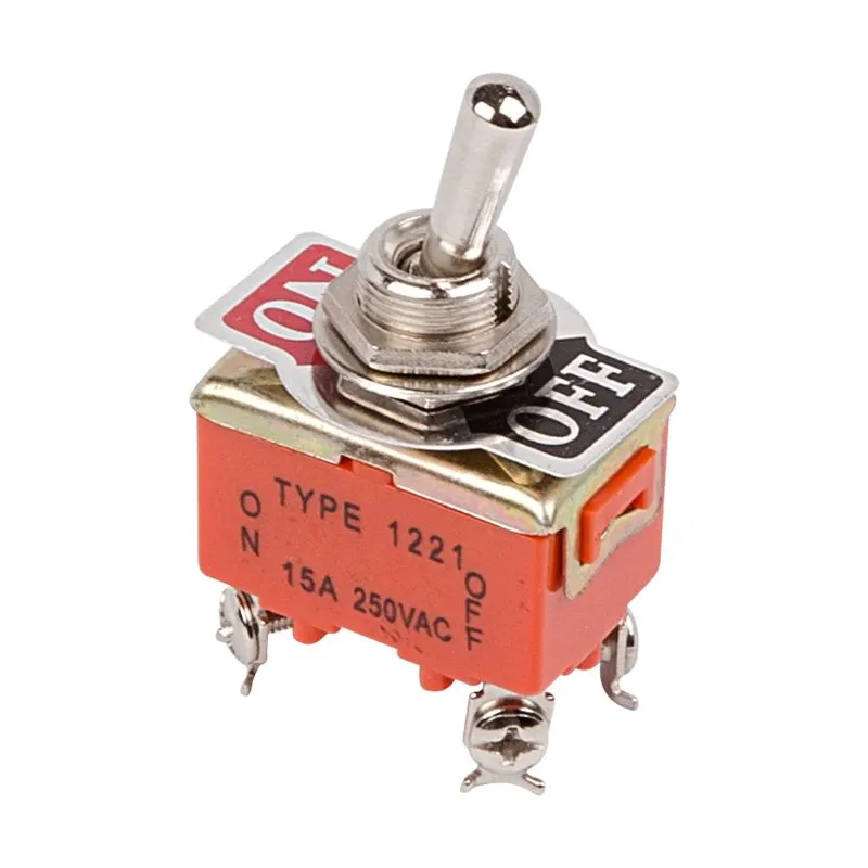 Тумблер 250V 15А (4c) ON-OFF двухполюсный (KN-201) REXANT 36-4130
