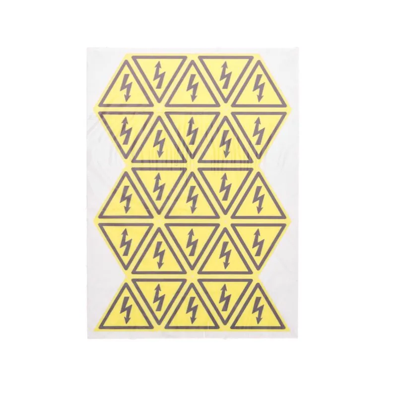 Наклейка знак электробезопасности «Опасность поражения электротоком» 25х25х25мм 100 шт. REXANT - Фото 3