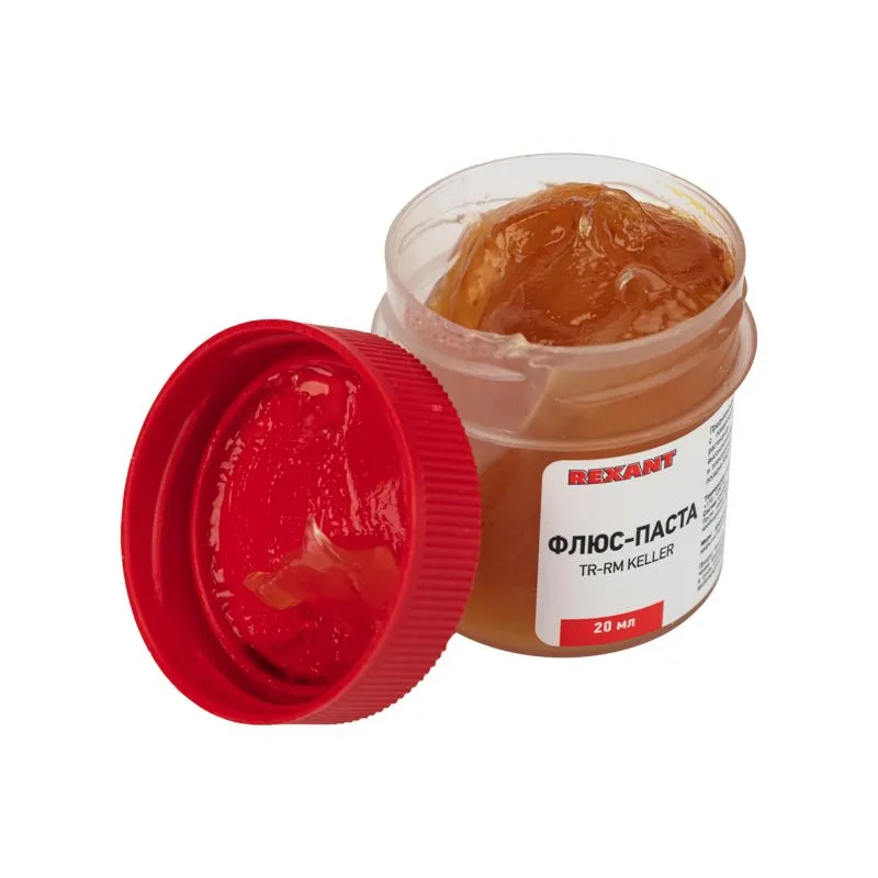 Флюс для пайки, паста TR-RM KELLER, 20мл, банка, блистер REXANT - Фото 4