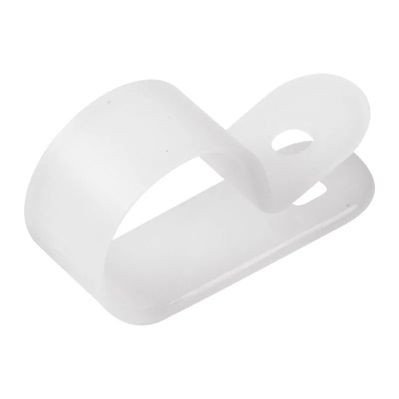 Скоба под винт 20мм, белая (50 шт/уп) REXANT - Фото 2