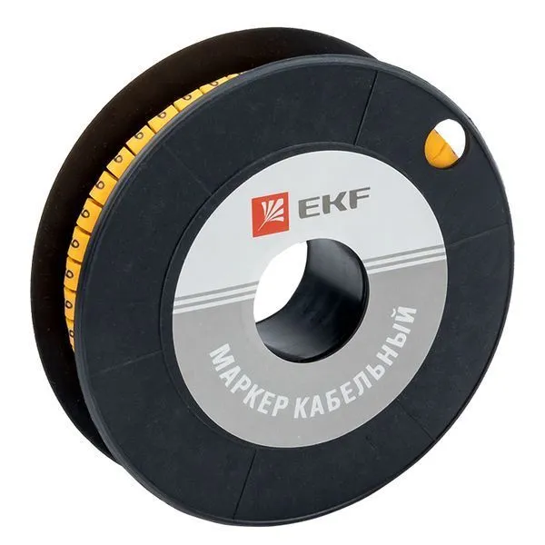 Маркер кабельный 6,0 мм2 "9" (350 шт.) (ЕС-3) EKF plc-KM-6-9