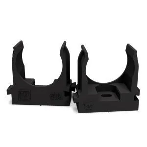 Крепеж-клипса для труб для монтажного пистолета черная в п/э d25 мм (100шт/уп) Промрукав PR13.0133