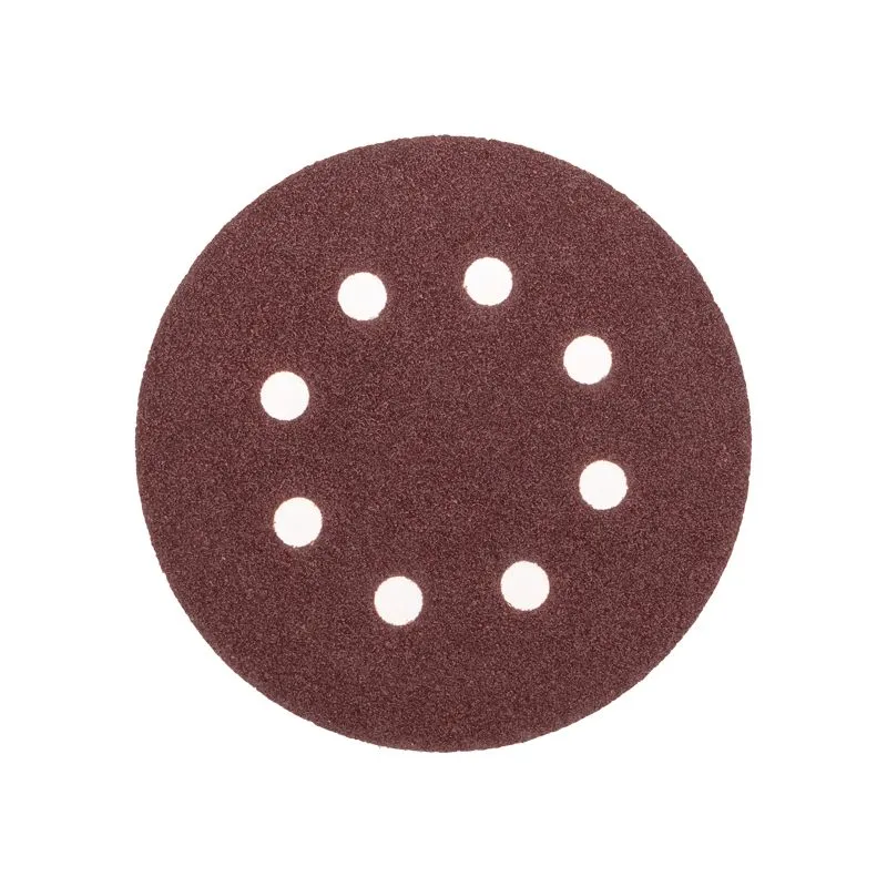 Диск абразивный на ворсовой основе, на липучке, перфорированный, P60, 125мм, 10 шт. KRANZ