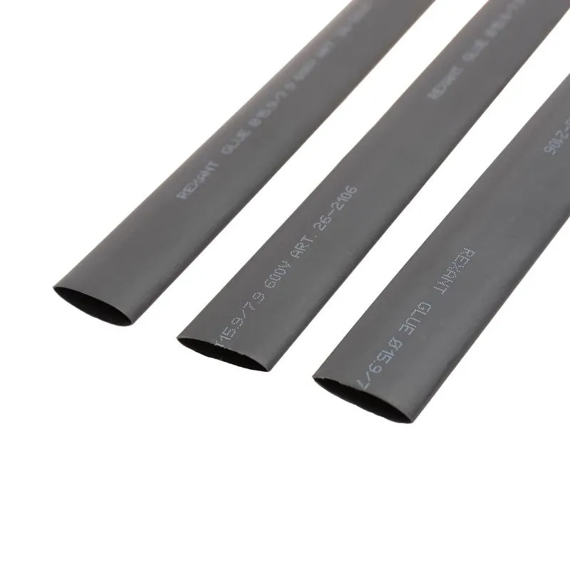 Трубка термоусаживаемая СТТК (2:1) двустенная клеевая 15,9/7,95мм, черная, упаковка 10 шт. по 1м REXANT - Фото 4