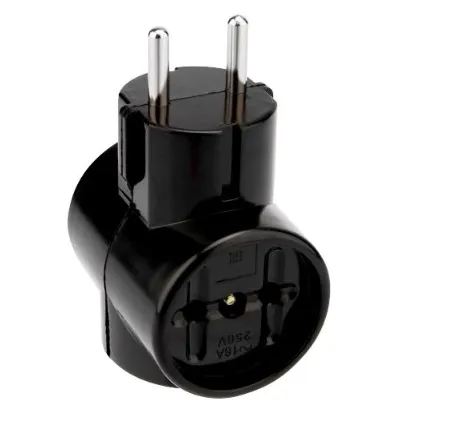 Сетевой разветвитель 3 гн. б/з, 6A, 3Т чёрный, в индивидуальной упаковке