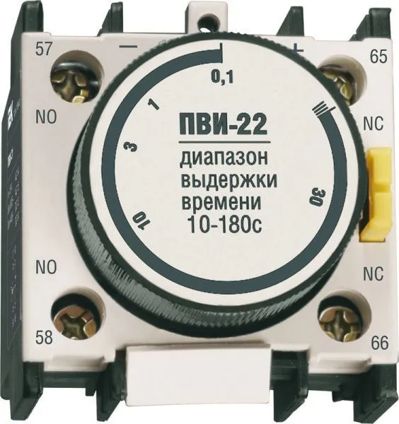 Приставка ПВИ-22 задержка на выключение 10-180сек 1NO+1NC IEK KPV20-11-2
