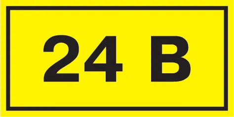 Самоклеящаяся этикетка 40х20мм символ "24В" IEK YPC10-0024V-1-100