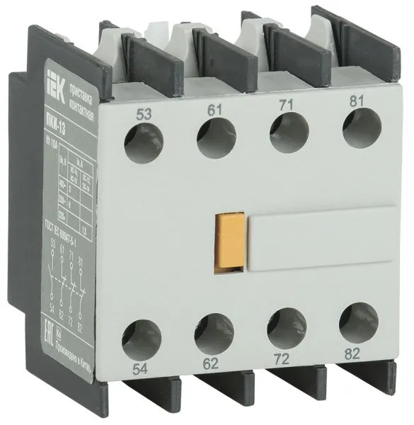 Приставка ПКИ-13 дополнительные контакты 1NO+3NC IEK KPK10-13