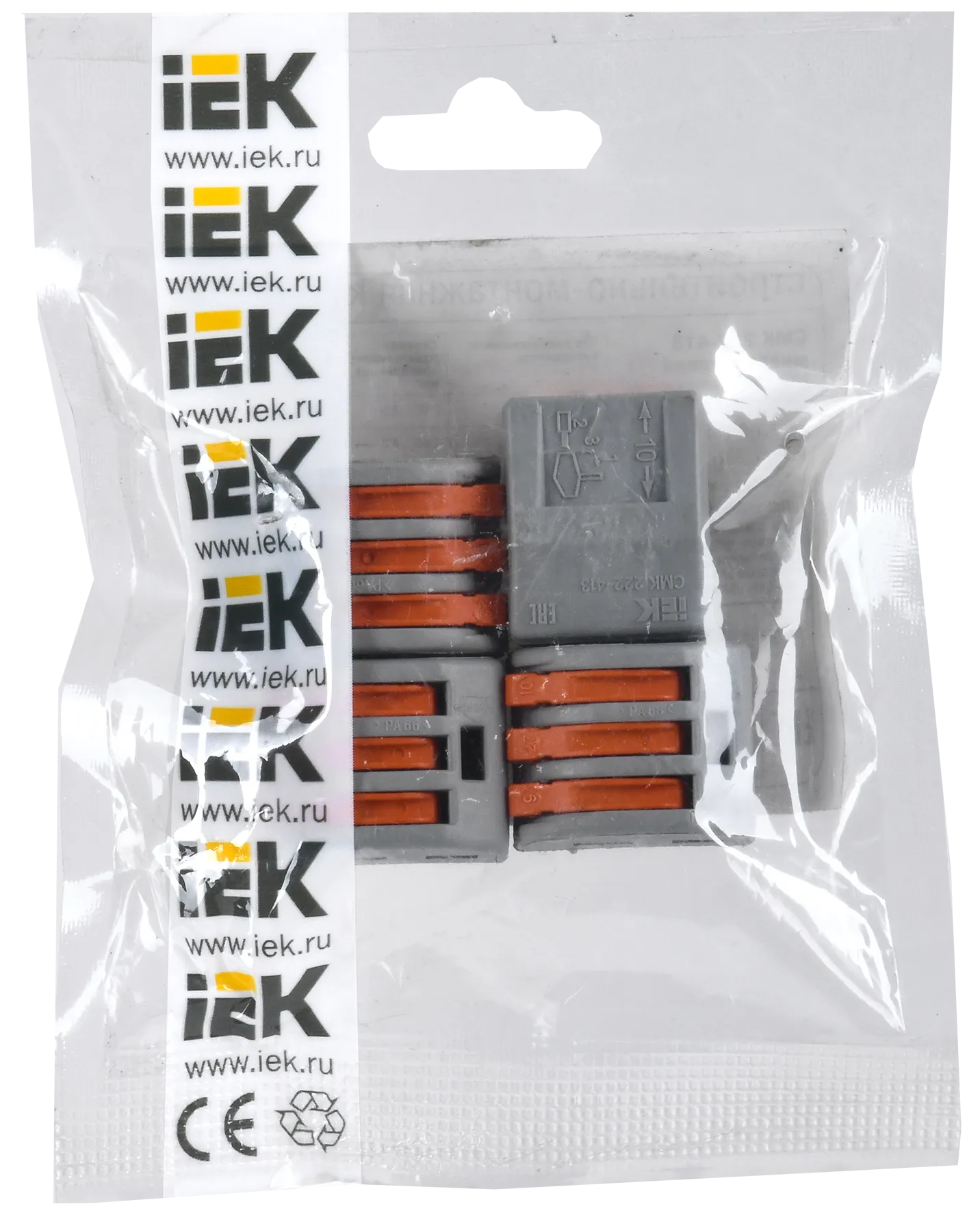 Строительно-монтажная клемма СМК 222-413 многоразовая (4шт/упак) IEK - Фото 2