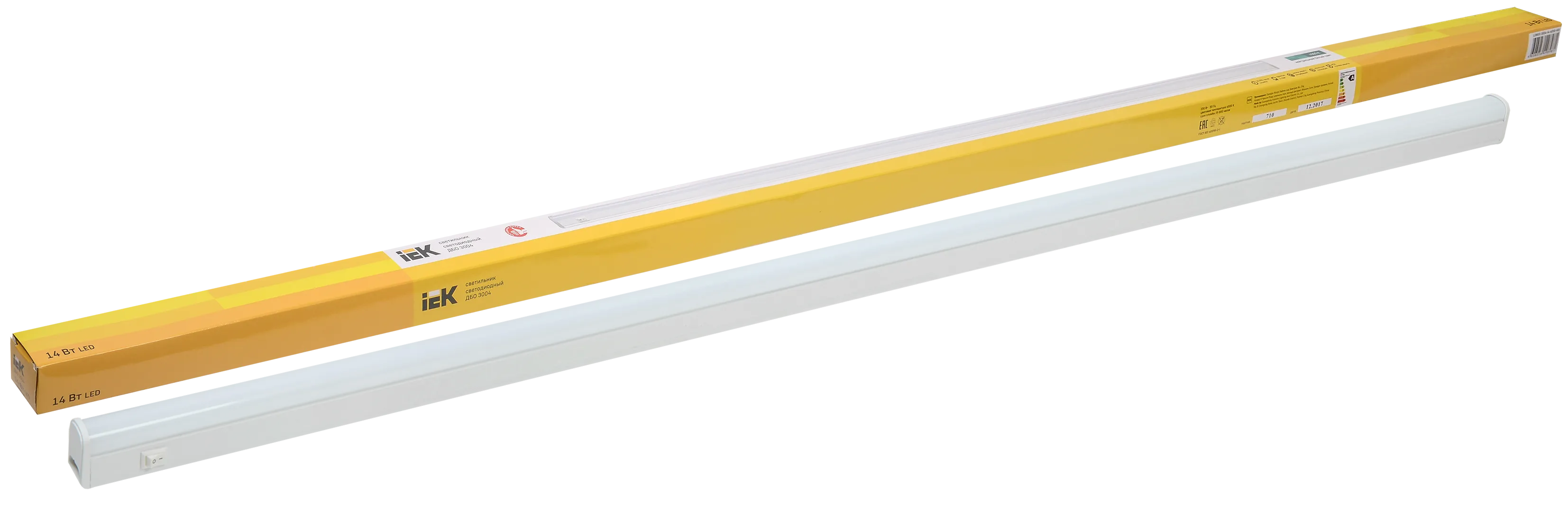 Светильник светодиодный линейный ДБО 3004 14Вт 4000К IP20 1172мм пластик IEK - Фото 5
