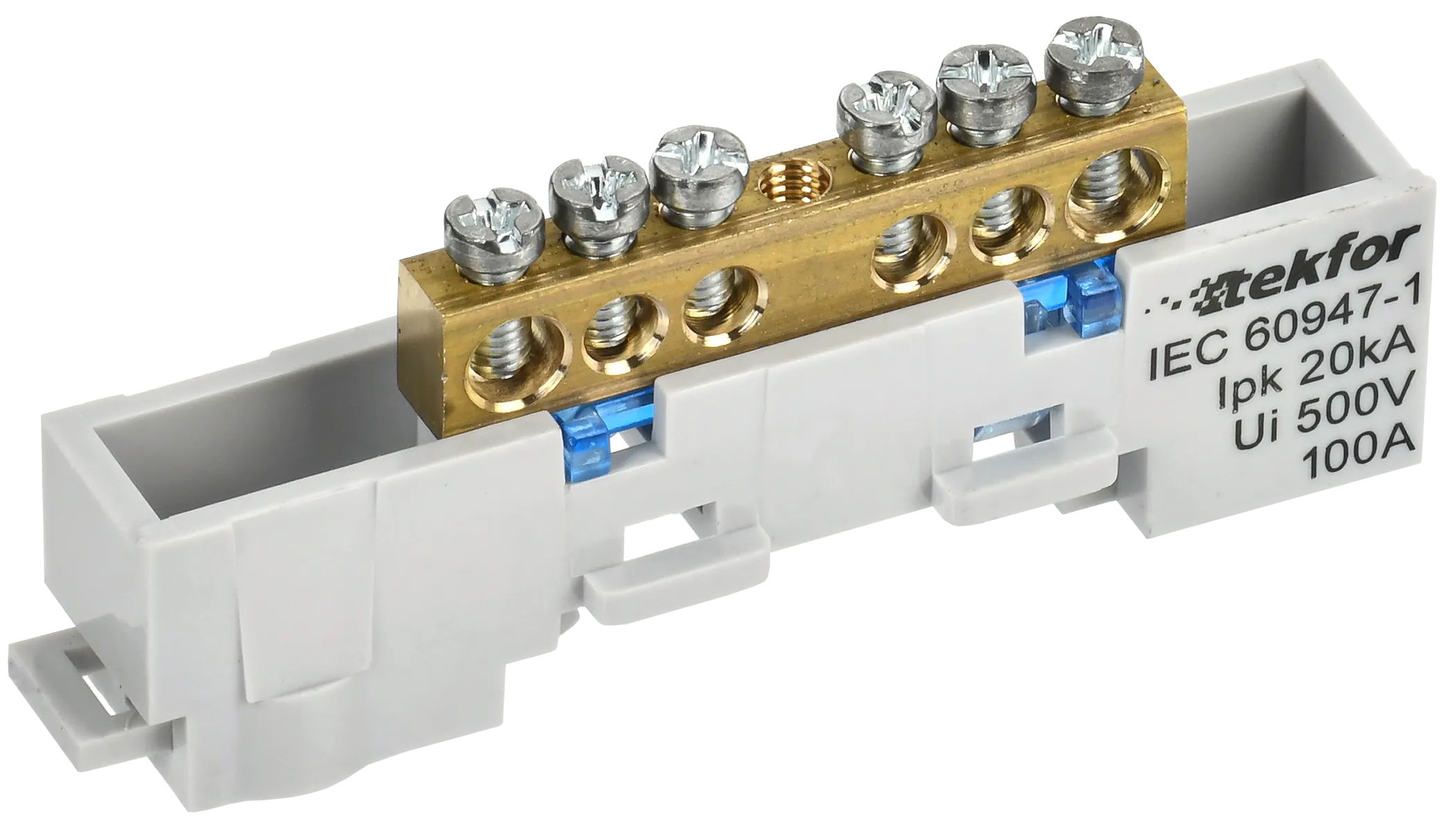 TEKFOR Шина N "ноль" неизолированная на универсальном держателе 6х9-6-С IEK