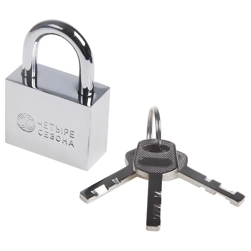 Замок навесной серия «Сталь» 40 мм ЧЕТЫРЕ СЕЗОНА 79-0034