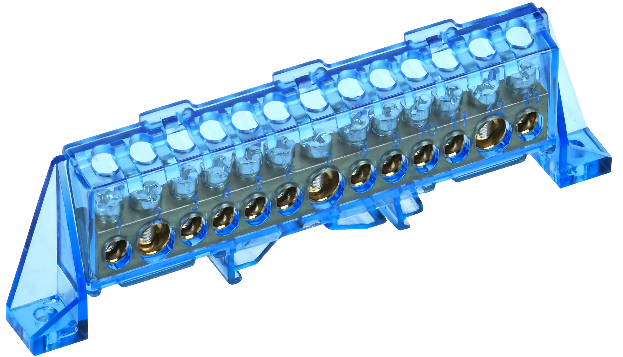 TEKFOR Шина N "ноль" в комбинированном DIN-изоляторе "Стойка" 8х12-13-С IEK TF-NN20-13-DP-K07