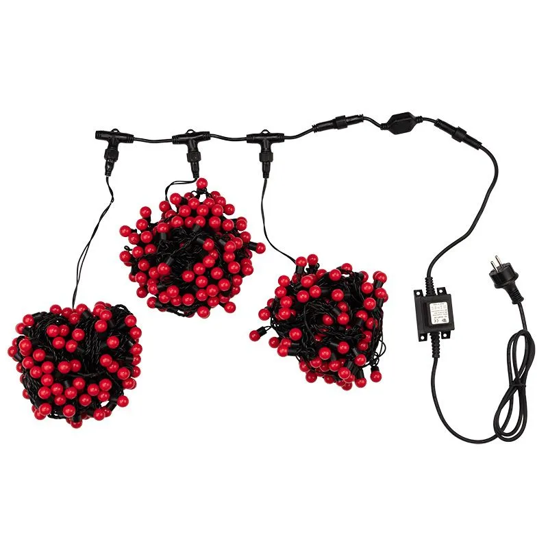 Гирлянда LED ClipLight - ШАРИКИ 24V, 3 нити по 20 м, цвет диодов Красный - Фото 4