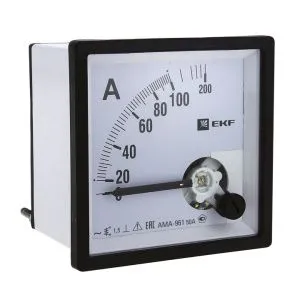 AMA-961 аналоговый на панель (96х96) квадратный вырез 200А трансф. подкл. EKF ama-961-200