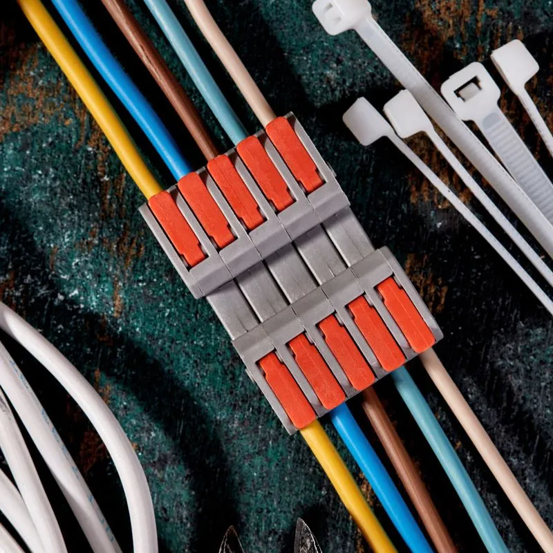 Клемма СМК 222-425R проходная разъемная 5 полюсов серая 0,2-2,5/4мм² (20 шт/уп) REXANT - Фото 2