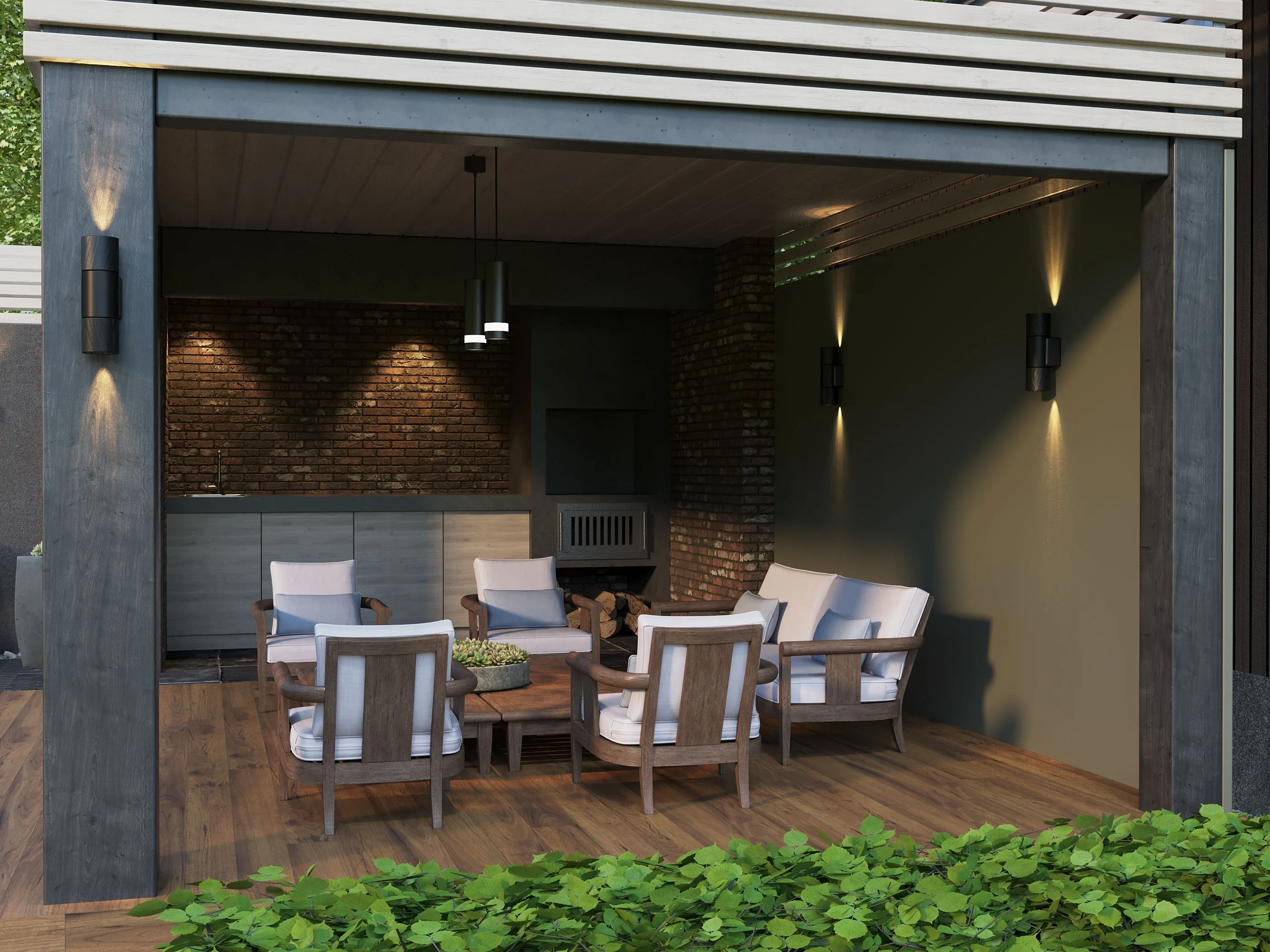 LIGHTING Светильник уличный 5221 настенный под лампу 2хGU10 IP65 черный IEK - Фото 5