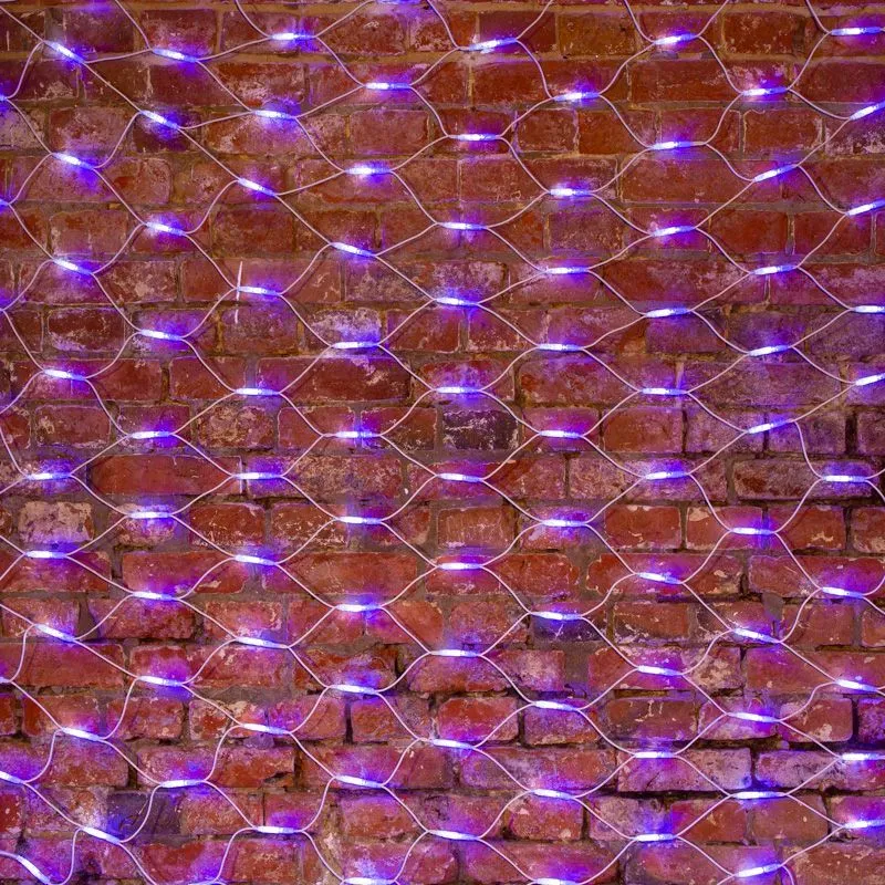 Гирлянда "Сеть" 2x3м, белый КАУЧУК, 432 LED Белые/Синие 217-143