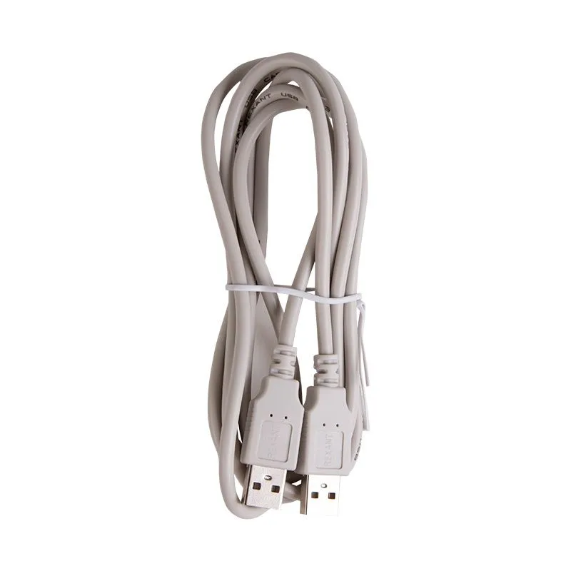 Кабель шт. USB-A – шт. USB-A, 2,4А, 1,8м, ПВХ, серый REXANT - Фото 2