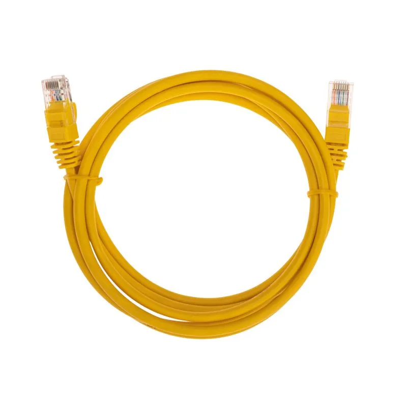 Патч-корд U/UTP, CAT 5e, RJ45-RJ45, 26AWG, LSZH, желтый, 2м REXANT 02-0105-2
