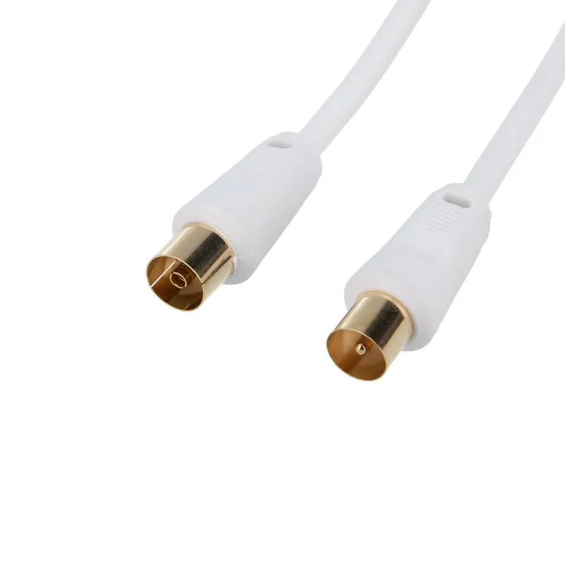 Шнур ТВ гнездо - ТВ штекер, 5м, белый REXANT