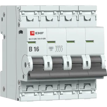 Авт. выкл. 4P 16А (B) 6кА ВА 47-63N EKF PROxima