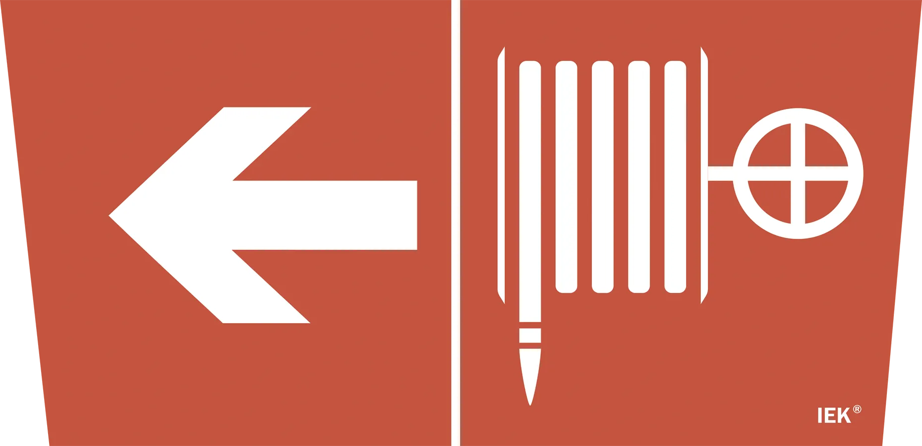 Этикетка самоклеящаяся 310х280мм "Пожарный кран/стрелка налево" IEK LPC10-1-31-28-PKNAL