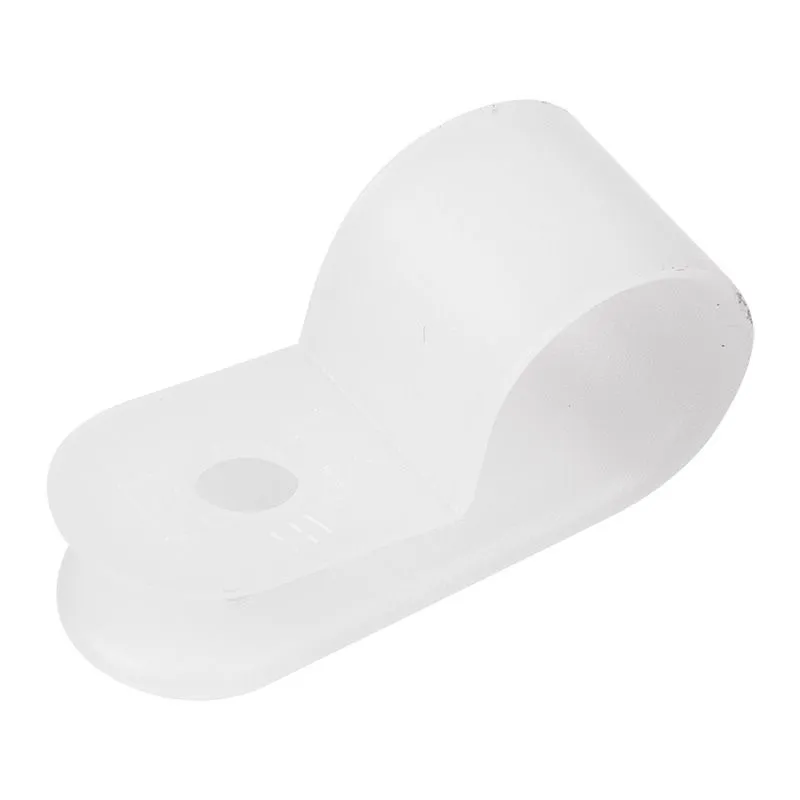 Скоба под винт 12мм, белая (50 шт/уп) REXANT