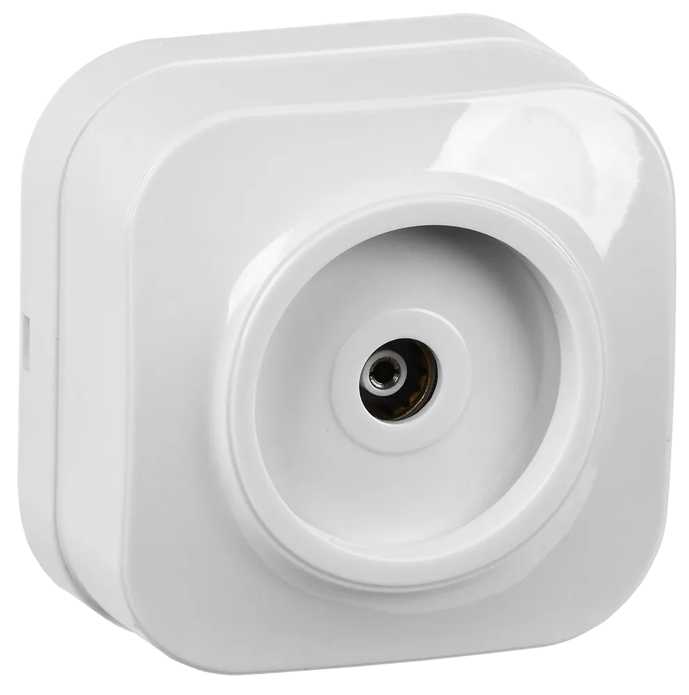 GLORY Розетка для открытой установки TV РТВ20-ХБ белый IEK