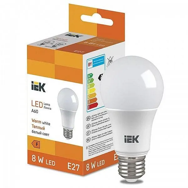 Лампа светодиодная Груша A60 6 Вт 510lm 3000K E27 IEK (ЭФ)