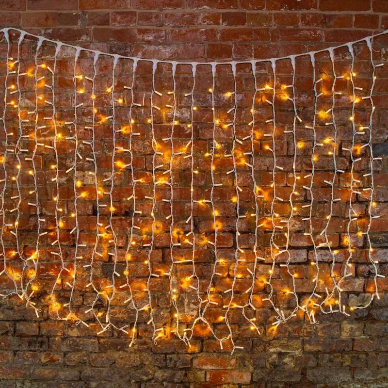 Гирлянда Светодиодный Дождь 2х3м, постоянное свечение, белый провод КАУЧУК, 230 В, диоды ТЕПЛЫЙ БЕЛЫ - Фото 2