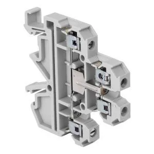 Клемма винтовая двухуровневая JXB-4/35L с перемычкой между уровнями серая EKF plc-jxb-2-4/35L-gy