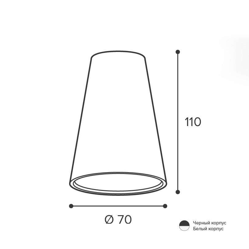 Накладной светильник WOLTA WSL-GU10/11W IP20 под лампу GU10 Белый CONO D70x110 1/50 - Фото 2