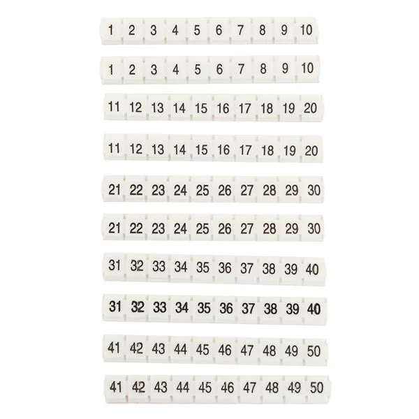 Маркеры для ST/Push-in 2,5 с нумерацией 1-50 для крепления сбоку (100 шт.) EKF - Фото 2