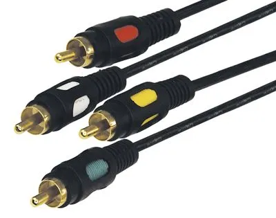 Шнур 4RCA Plug - 4RCA Plug 1,5м, Gold REXANT