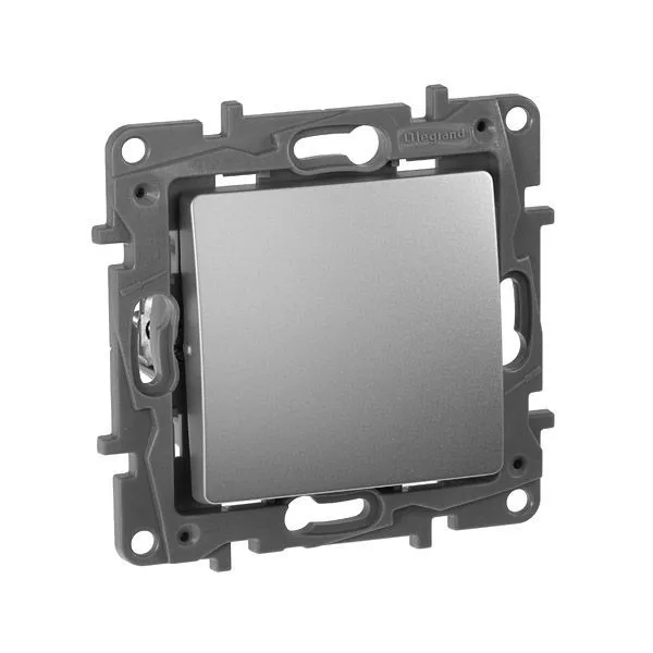 ETIKA Переключатель 1-клавишный перекрестный 10АХ схема 7 алюминий