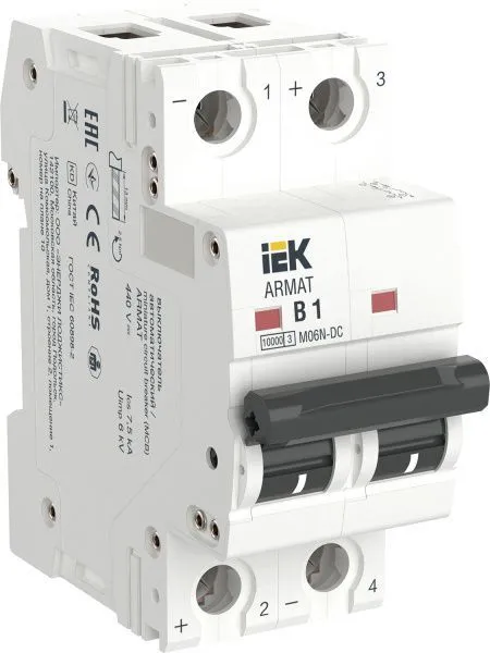 ARMAT Автоматический выключатель M06N-DC 2P B 1А IEK AR-M06N-2-B001DC