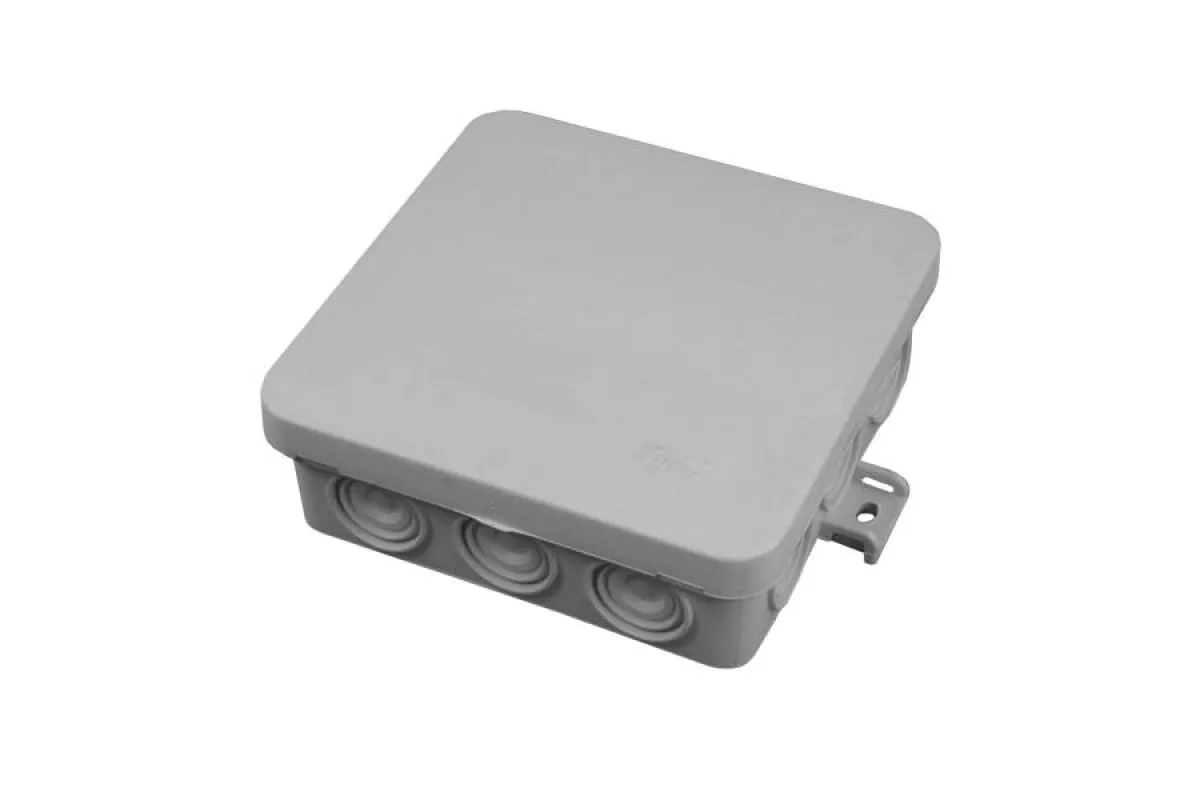 Коробка распаячная для о/п 100х100х35мм IP54 12 вводов сер. Ruvinil 67095