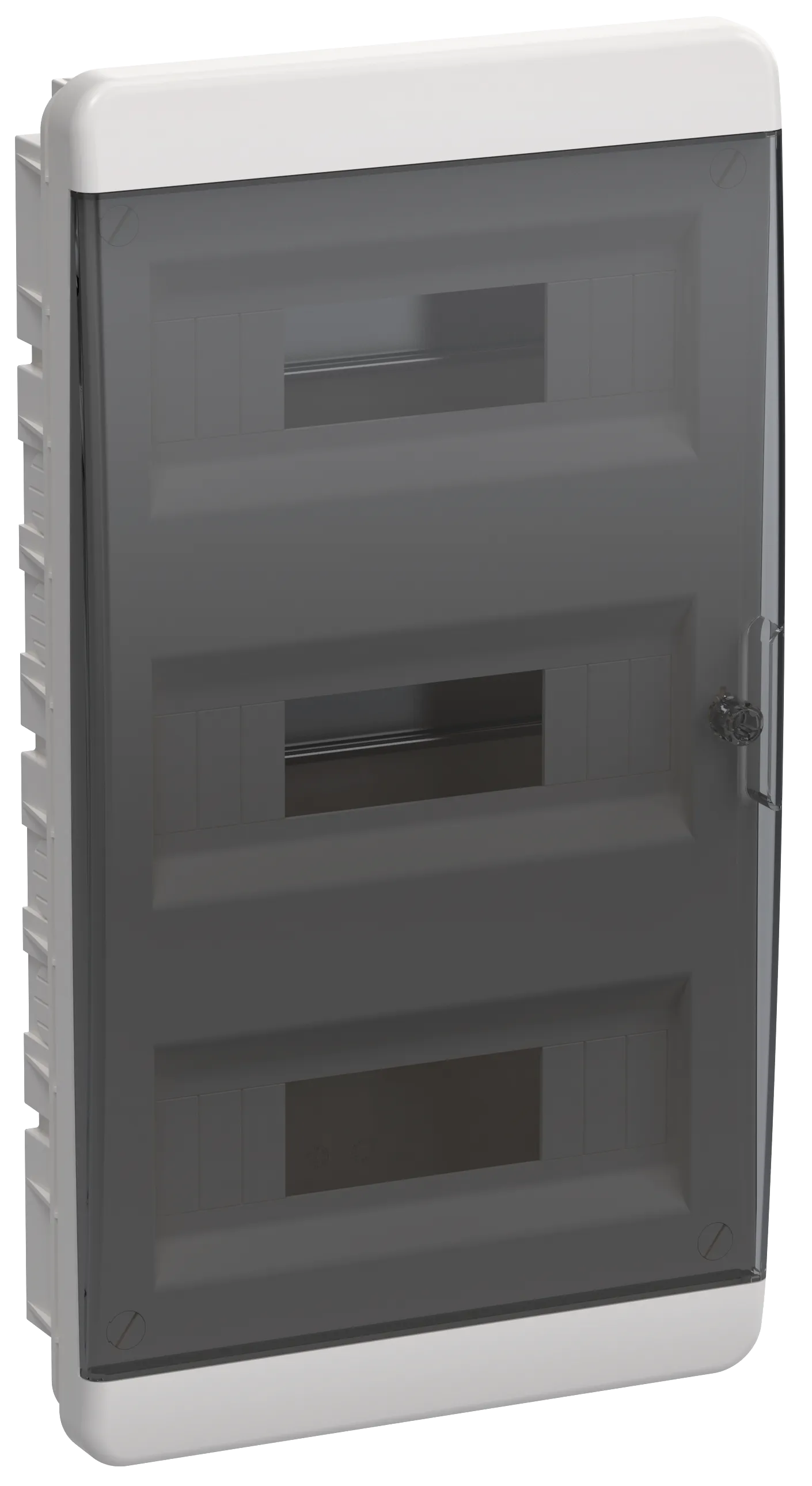 TEKFOR Корпус пластиковый ЩРВ-П-36 IP41 черная прозрачная дверь IEK TF5-KP12-V-36-41-K01-K03