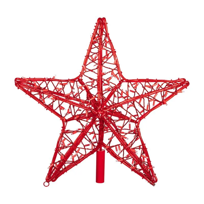 Светодиодная фигура Звезда 80 см, 160 светодиодов, с трубой и подвесом, цвет свечения красный NEON-N