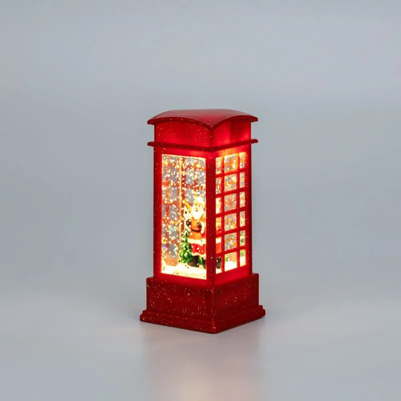Светильник декоративный (фигура) Телефонная будка с эффектом снегопада и подсветкой NEON-NIGHT - Фото 2