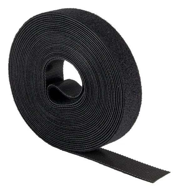 Хомут-липучка 20 мм (5м ролл) черный EKF